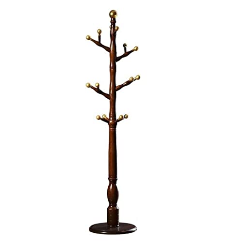 RUTAVM Garderobenständer Kleiderständer Aus Holz, 13 Haken, Kleiderständer, Strapazierfähig, Flur, Kleiderständer, Kleiderbügel, Bodenstehend, Hut, Mantel, Schal Kleiderständer