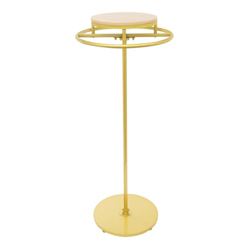 Kaichenyt Spiral-Kleiderständer, Kleiderstange Ringständer mit Fußpads Produkthöhe 140cm 360°-Drehung für BH-Geschäfte Gold, Log Farbe