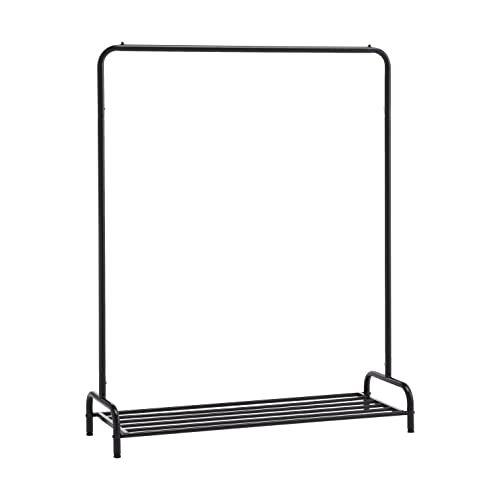 Amazon Basics – Schuhregal, Kleiderstange, schwarz, 116 x 40 x 145 cm