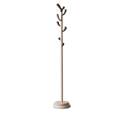 RUTAVM Garderobenständer Freistehender Kleiderständer Wohnzimmer Holz Kleiderständer Mit 6 Haken Schlafzimmer Kleiderbügel Hut Mantel Schal Ständer Kleiderständer (Color : B, Size : 32 * 185cm)
