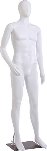 weiß männliche Schaufensterpuppe MC weiß White Mann Puppe beweglich matt weiß