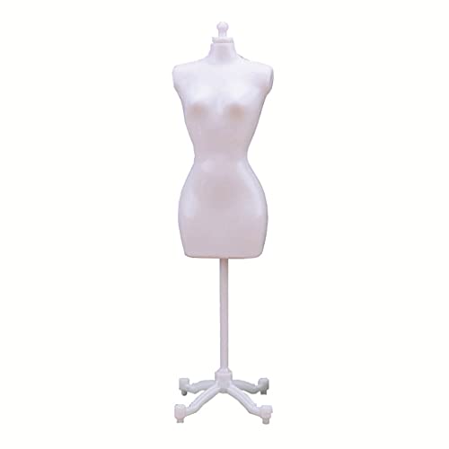 MYBOON Damen Schaufensterpuppe Körper mit Ständer Dekor Körper Kleid Form Ganzkörper Display Kleid Näherin Modell Schmuck Display Frau Schaufensterpuppe Display Halter Weiß