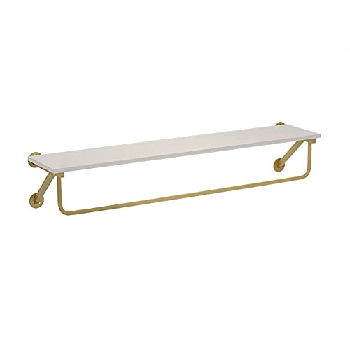 Wand-Kleiderstange, Kleiderständer mit Trennwänden, Metall-Massivholz-Garderobe, stilvolles All-Match/abnehmbar/platzsparend/A / 80cm