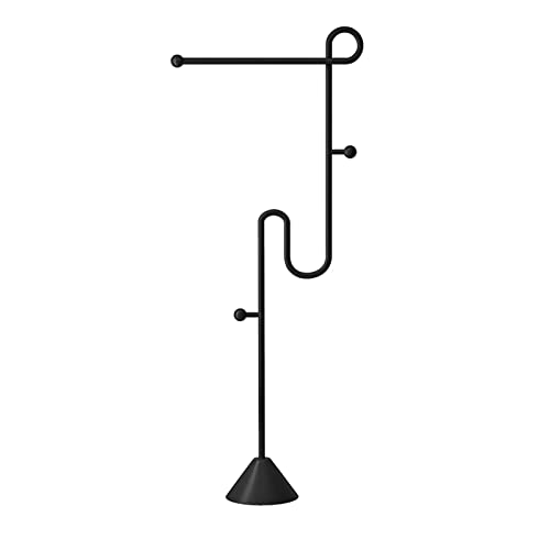 Garderobenständer Kleiderständer, Bodentyp, Kleideraufbewahrung, Präsentationsständer, Eingang, Wohnzimmer, Schlafzimmer, Hauseingangstür, hängender Kleiderständer Kleiderständer ( Color : Schwarz )