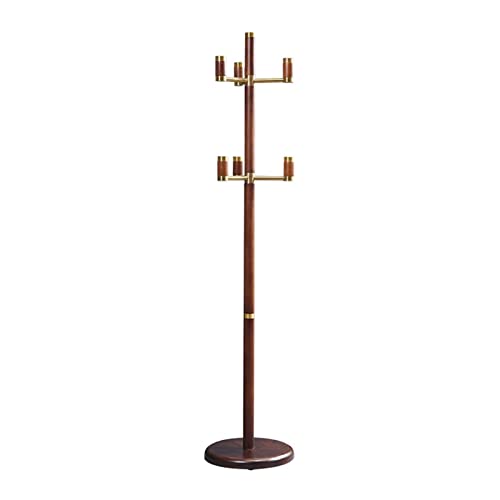 Flur Garderobenständer Chinese Style Coat Rack-Massivholz-Bodenständer Hanger Schlafzimmer Luxusgarderobe Kreative Messing-Aufhänger Haushalt Kleiderständer for Handtaschen, Bekleidung und Zubehör Bod