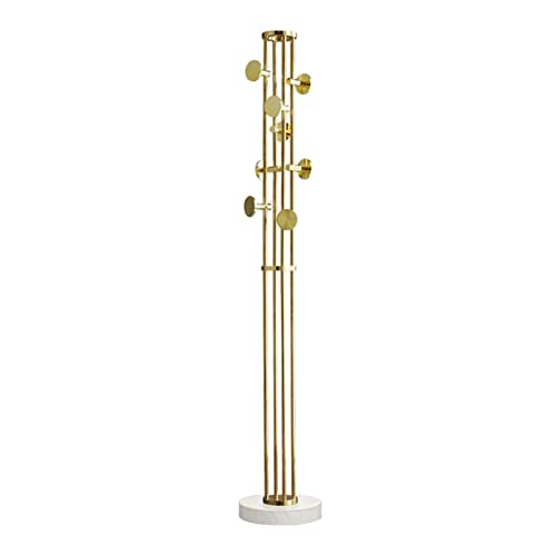 Bodenstehender Garderobenständer Coat Rack Haushaltsboden stehend Edelstahl Heavy Duty Ständer Wohnzimmer Schlafzimmer Büro Flur Eckbügel moderne einsternbaumförmige Mantelregal Garderobe, Lagerregal