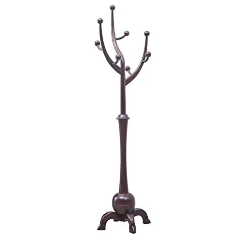 PTTRNS Garderobenständer Alle Holz hängenden Kleiderständer Wohnzimmer kleine Haushaltsgarderobe Bodenbelag Home Tree Kleiderständer Kleiderständer (Color : D)