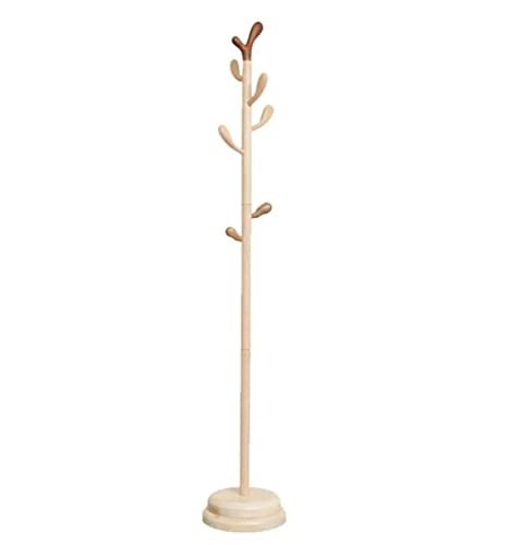 Garderobenständer Holzgarderobe Mit 6 Haken Wohnzimmer Aus Holz Kreative Kleiderbügel Bodenständer Schlafzimmer Kleiderbügel Hut Mantel Schal Ständer Kleiderständer ( Color : A , Size : 32*185cm )