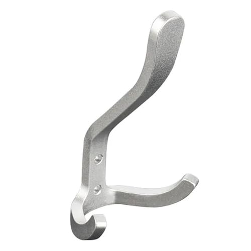 Kleiderhaken Wandmontierte Aluminiumhaken, schwerer Gepäckträger, Kleiderbügel, Tür, Kleidung, Mantel, Küche, Badezimmer, Hänge-Hardware-Organizer Aufbewahrungshaken für Zuhause(Silver)