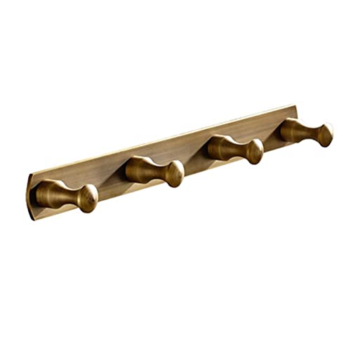 Antik-Messing-Hakenleiste, Bad-Wand-Hakenleiste, Vintage-Montage, gebürstetes Messing, Badezimmer-Reihe, rustikale Handtücher, Mäntel, Bad-Hardware-Zubehör, einfache Montageschiene for Schlafzimmer (