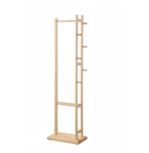 Freistehender Kleiderständer Garderobenständer Freistehender Kleiderständer Aus Holz Mit Haken Geländer Design Für Ecksalon Holzsockel Kleiderständer Garderobenständer Eingangsbereich ( Color : Natura