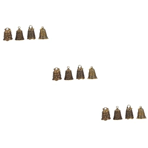 HOMSFOU 12 STK Glockenkürbis-anhänger Geschenke Weihnachtsdeko Kleiderständer Schlüsselanhänger Schlüsselhalter Männer Und Frauen Korn Messing Haushalt