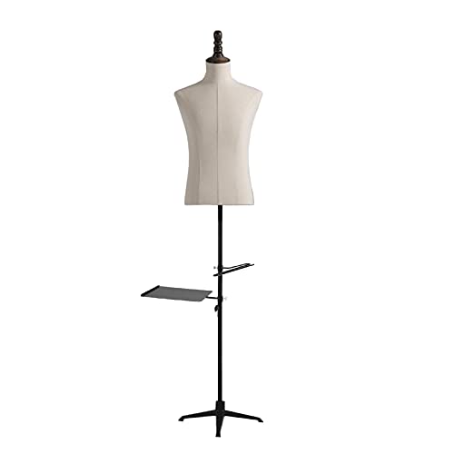 Schneiderpuppen Schaufensterpuppen-Torso, Schaufensterpuppen-Ständer, männliche Schaufensterpuppe, männliche Kleidung, Schaufensterpuppen-Torso, verstellbare Herren-Kleiderform mit Hosenständer/Schuhs