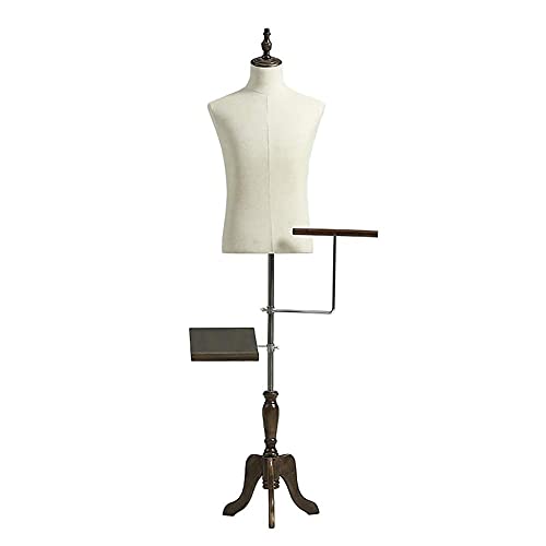 Schneiderpuppen Schaufensterpuppen-Torso, Schaufensterpuppenständer, männliche Schaufensterpuppe, männliche Schneiderpuppe mit verstellbarem Stativständer/Hosenständer/Schuhstütze, Körperpuppe für Sch