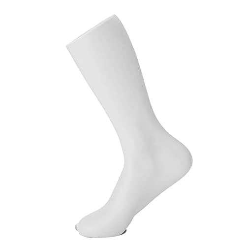 perfk Freistehende männliche Beine Füße Fuß Schaufensterpuppe, Socken Display Füße Sandalenhalter Kurzstrumpf Schaufensterpuppe Langlebig für Geschäftsleute, Weiß, Männlicher rechter Fuß