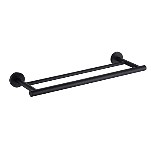 HPIFAE Handtuchstange Wandmontage Handtuchständer Edelstahl Matte Badetuchhalter Handtuchhalter Bad für Badezimmer und Küche Matteblack2 75cm