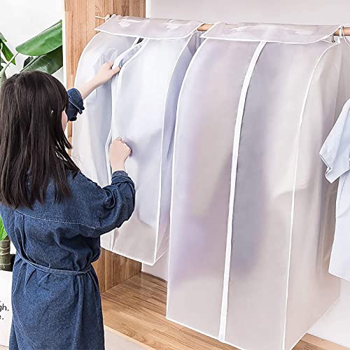 Kleidersack, Extra Groß Kleidersack, Wasserdicht Kleidersäcke, Kleiderhülle Anzughülle mit Reißverschluss Langzeitaufbewahrung Von Jacke Mantel Kleider Anzug Schutz Vor Staub Schäden Durchsichtig, G7