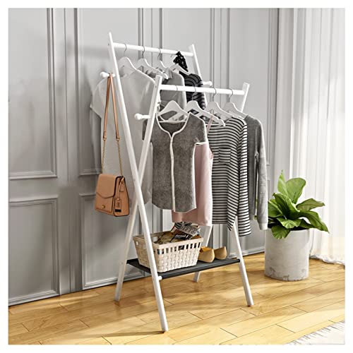 STARMS Klappbare Kleiderstange, Freistehender Kleiderständer Aus Metall, Strapazierfähiger Kleiderständer Für Die Aufbewahrung Zu Hause Und Im Geschäft/White/60Cm