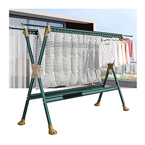 whalebee Wäscheständer Für Badezimmer Schlafzimmer, Freistehender Balkonwäschetrockner L250cm×H130cm, Klappbar Garderobenständer Platzsparender, Kleiderständer Versenkbar Winddicht Und Stabil