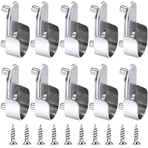 CONNECTION 10 Stücke Kleiderstange Halterung Garderobe Stangen Halterung Schrankrohrlager Halterung Kleiderstangenhalter für Schrankrohr Stange Rundrohr Halter Kleider Schrank Stange