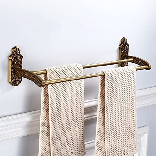 Handtuchstange Handtuchhalter Raum Aluminium Antik Handtuchhalter Kreative Handtuchhalter Badezimmer Handtuchhalter Vintage Handtuch Zubehör Handtuchregal Handtuchständer (Color : 2bars, Size : 40cm