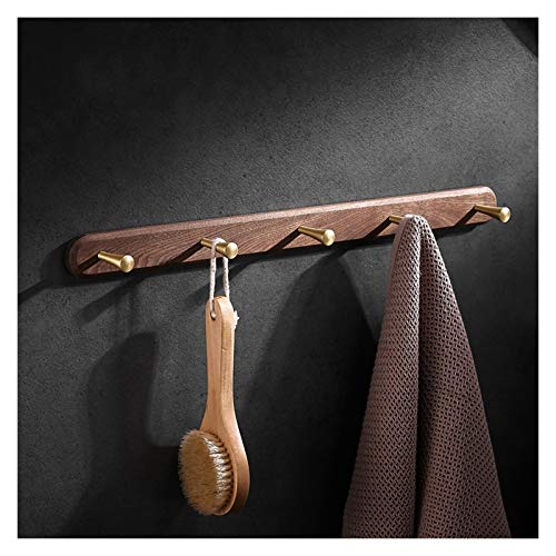 JUNZAI Wandgarderobe, Messing-Wandhaken, perforierter Messing-Wandhaken, hängende Wandbehang, einfacher moderner Kleiderhaken, Reihenhaken, Patere Porte-Garderobe/Garderobenständer