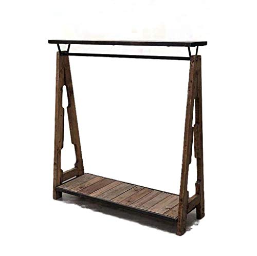 Coat rack-Q QFF Antike Kleiderständer, Vertikal Industrie Stil Kreativität Kleiderstange Massivholz-Boutiquen Einzelhandel Kleiderständer Schlafzimmer Eingang Möbel anschließen