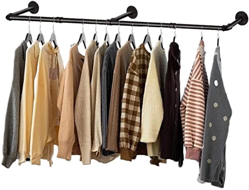Kleiderstange zur Wandmontage, Wand Kleiderstange Einzigartig und Vintage für Zuhause Schlafzimmer Wohnzimmer, 180x8. 5x26,5cm, bis 60KG