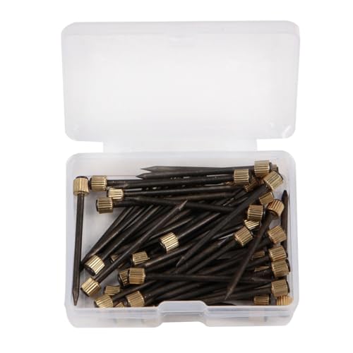 Angoily 1 Satz 50St mit durchgehender Kupferkappe DIY Bastelnadel Kopfbügelnägel Messing bilderhaken picture hooks kleiderständer Haken zum Aufhängen von Bildern Eisen Nägel Foto