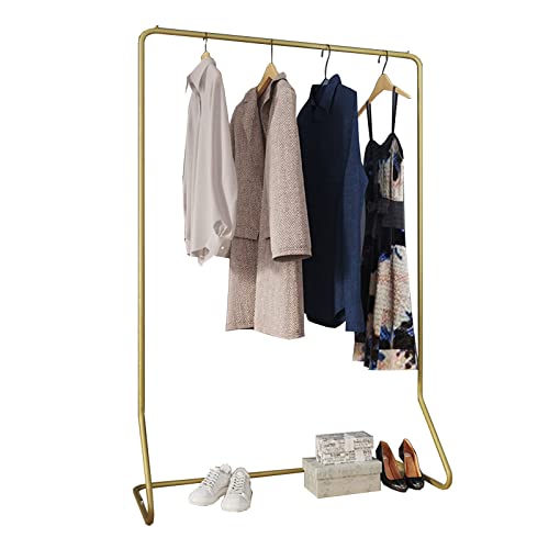 Kleiderständer Nordisch Modern Metall Kleiderständer Bodenstehend Kleiderstange Schlafzimmer Korridor Große Kapazität Garderobe Einzelhandel Kleiderständer (Größe: 100 x 40 x 150 cm, Farbe: Gold)