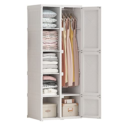 GFFTYX AIMU Faltschrank Lagerschrank Multifunktions Kleiderschrank Schrank Schlafzimmermöbel Kinderzimmer Dekorieren Lagerschrank Organizer zum Speichern von Kleidung (Color : A)