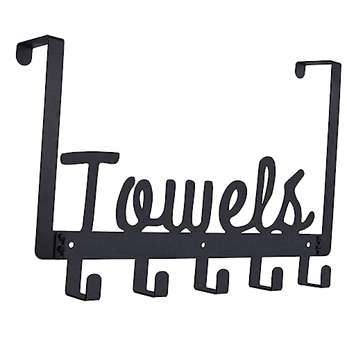 LAPYAPPE Handtuchhaken handtuchregal handtuchhalter handtuchreck towel holder handtuchleiter Badezimmer Tür Handtücher nagelfreier Haken nordischer Kleiderhaken Huthaken Metall Black