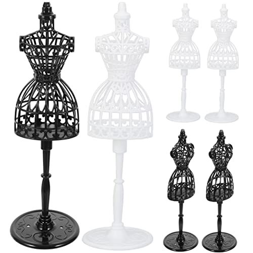 Hohopeti 6 Stücke Kleiderständer Kleiderbügel Für Röcke Maniquin Schmuck Aufhänger Kleid Form Puppe Schaufensterpuppe Ständer Puppe Kleiderständer Kleine Kleid Form Miniatur Weibliche
