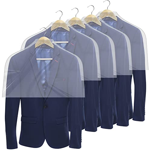 10PCS Kleidersäcke, Transparenter Staubschutz, Waschbare PVC-Anzugstaschen, Anzughüllen für Smokings, Blazer, Hemden, Röcke Schulterpolster Schutzhüllen