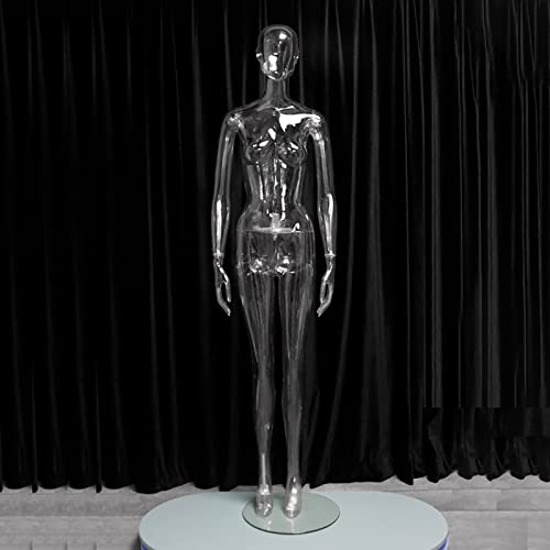 LJHU Mannequin Transparente Schaufensterpuppe für Unterwäsche, Robuste Leichte Pflegeleichte Schaufensterpuppe, Einfach zu Montierende Bekleidungsgeschäft Weibliche Kleiderform (Size : Style2)