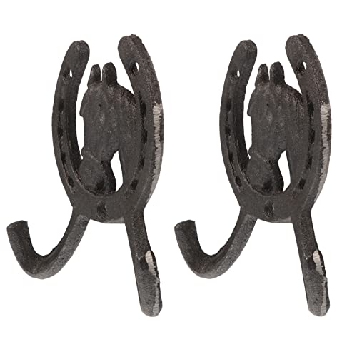 Metall S Haken 2 Stück Vintage Gusseisen Rustikal Ranch Hufeisen Doppelschlüssel Kleiderhaken Rack Handtuch Wandaufhänger