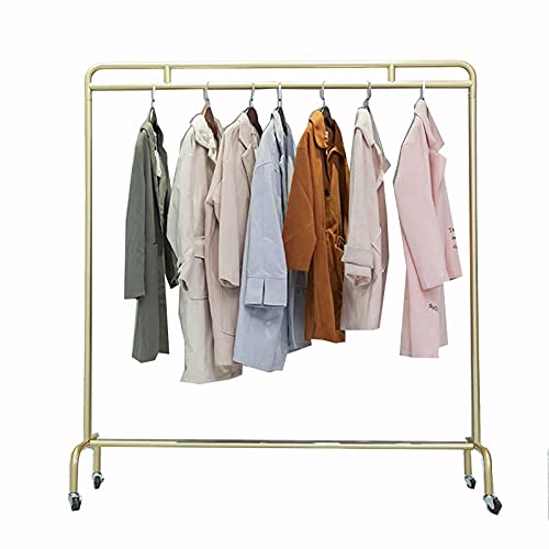 LOANDSDE Garderobenständer Garderobenständer, rollender Kleiderständer, freistehende Schlafzimmer-Kleiderstange, nordischer Stil, Kleiderständer mit Rollen