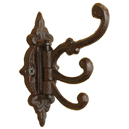 MACOSA SA05122 nostalgischer Wand-Haken rostig | außergewöhnliche Form| Vintage | Retro | Antik | Garderobenhaken | Kleiderhaken | Handtuchhaken