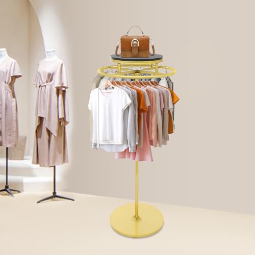 LOYEMAADE Kleiderständer 360°-Rotation Ringständer für Kleidung,Round Kleiderständer für Home,Bekleidungsgeschäfte, Boutiquen, Kinderbekleidungsgeschäfte