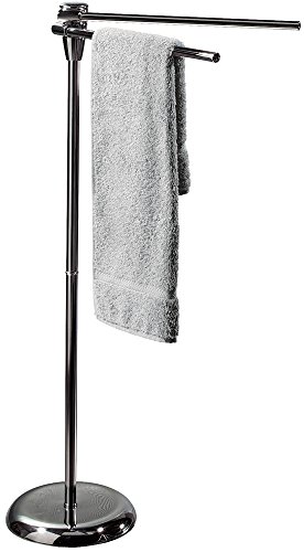 Spirella Handtuchständer mit 2 beweglichen Stangen Handtuchhalter in Edelstahl, silber