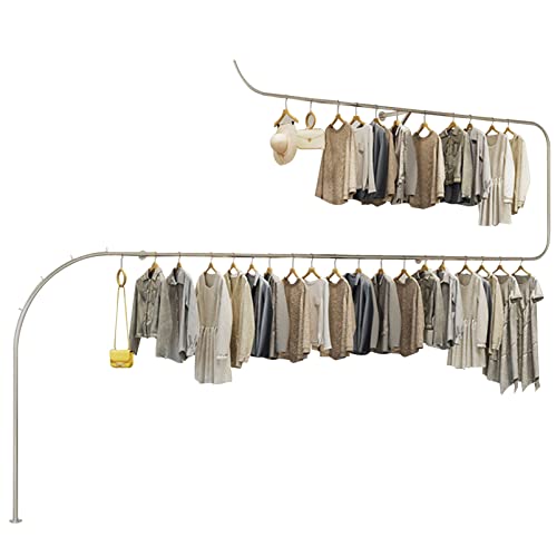 Kleiderständer Kreative Kleiderstange, moderner Kleiderständer für den Einzelhandel, strapazierfähiger Edelstahl-Kleiderorganisator, perfekt für Boutique-Bekleidungsgeschäft und Garderobenaufbewahru
