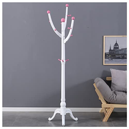 RUTAVM Garderobenständer Freistehender Kleiderständer Mit Haken Aus Holz, Baumförmiger Eingangsbereich, Kleiderbügel Kleiderständer (Color : F, Size : 42 * 183cm)