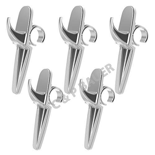 PRIME Handtuchhalter Heizkörper chrom im 5er Set – Made in Germany – Hakenclip der originale Rundheizkörper-Haken für das Bad