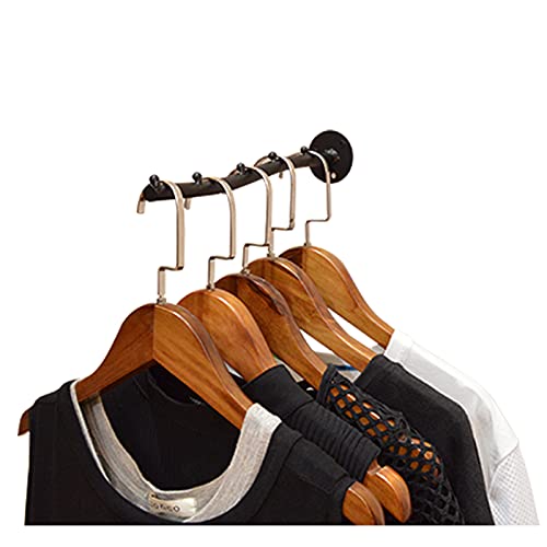 XIAOXIAO kleiderständer Nordischer Stil An Der Wand Montiert Kleiderstange Zum Aufhängen Kleiderständer Kleideraufbewahrungs-Display-Schiene Für Laden, Wohnen, Kleiderschrank(Color:schwarz)