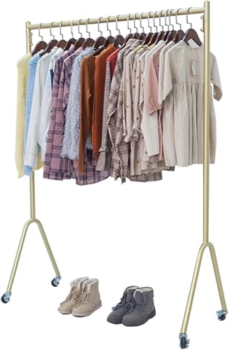 CATANK Garderobenständer, Rollbarer Kleiderständer, Kleiderstange Mit Rädern, Kleiderständer, Robuster Wäscheständer Für Schlafzimmer, Wohnzimmer, Einzelhandel (Größe: 100 x 40 x 155 cm)