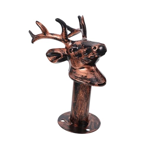 DIKACA 1 Satz Hirschkopfhaken Geweih Wandhaken Kleiderhaken für Tiere schlüsselhaken platzsparend KÖNIGLICH Metallregal Haken zum Aufhängen von Schlüsseln Haken Bauch Brown