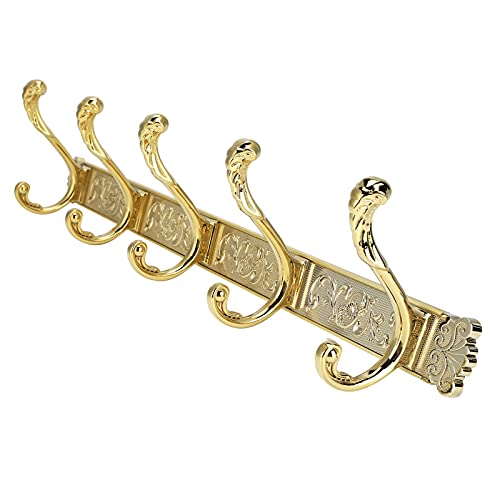 Garderobenständer zur Wandmontage, Kleiderhaken im antiken europäischen Stil mit 5 Haken zum Aufhängen von Mänteln, Rucksäcken, Hüten. Dekorative Haken für Eingangsbereich, Badezimmer, Schlafzimmer