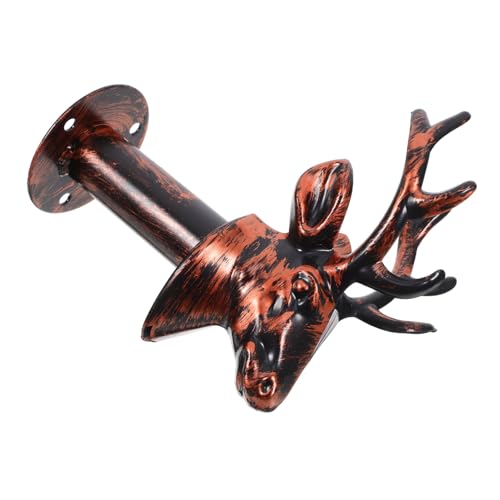 IMIKEYA 1 Satz Hirschkopfhaken Vintage Wandaufhänger Wandhaken Für Tiere Tierkopfhaken Geweih Wandhaken Rustikale Garderobe Rentier- Hirschgeweih- Kleiderhaken Eisen Rot
