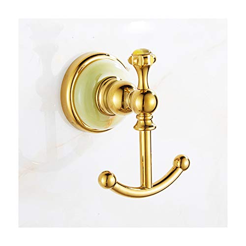 Kleiderhaken für die Wand, antiker Bademantelhaken, Wandmontage, goldener Handtuchhaken, Messing-Garderobenständer, robuster Kleiderhaken, zum Aufhängen von Handtuchschals, Mänteln, Geldbörsen und m