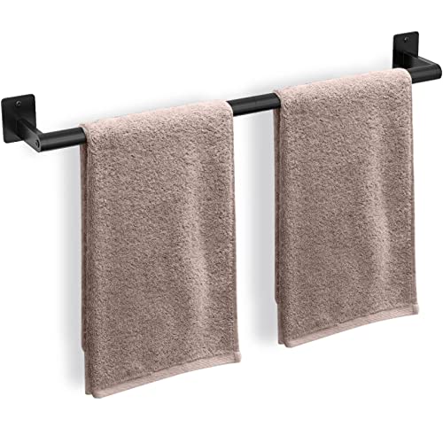 JIAPAIDUO Handtuchhalter Bad, Handtuchstange für Badezimmer Wandmontage, Metall Gästehandtuchhalter, Matt Schwarz 60CM/24 Inch